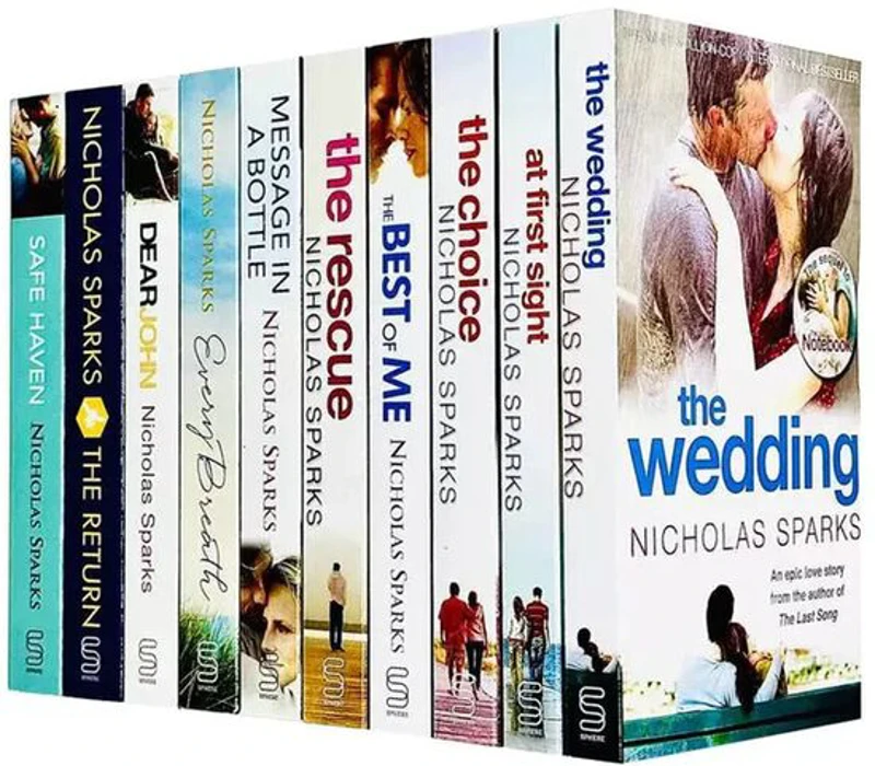Nicholas Sparks 10 Books Collection Set – Dear John, Message in a Bottle & Romantic Fiction Collection