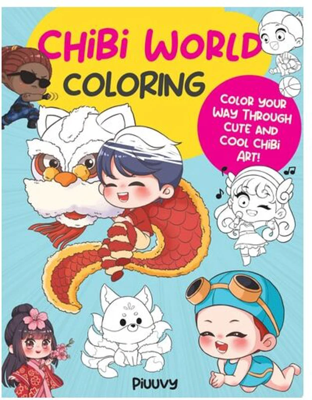 Chibi World Coloring: Color Your Way Through Cute(...)