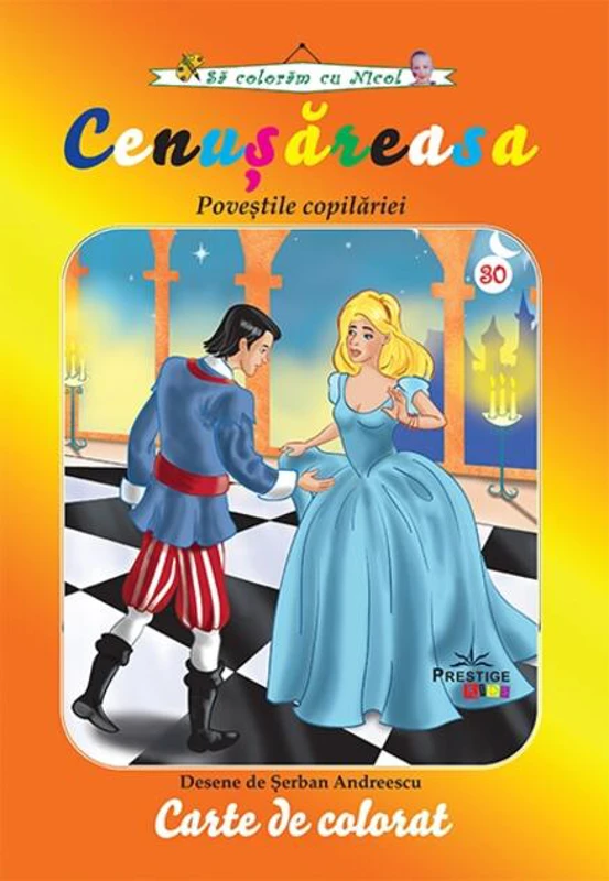 Cenușăreasa. Carte de colorat