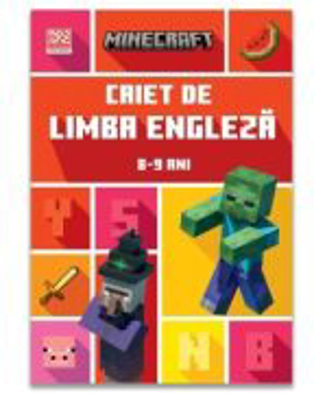 Minecraft. Caiet de limba engleza 8-9 ani