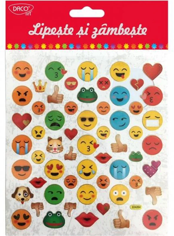 Abțibild DACO Lipește și zâmbește, emoticon - AB025