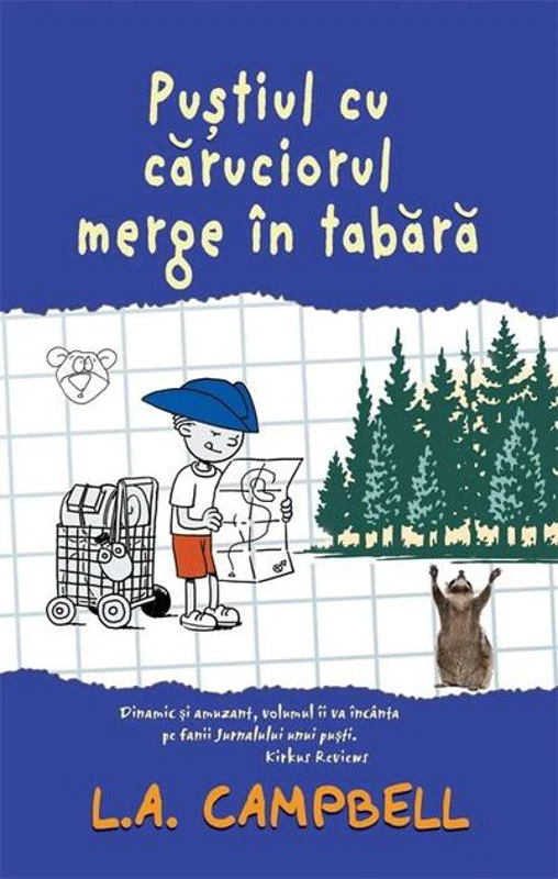 Pustiul cu căruciorul merge în tabără