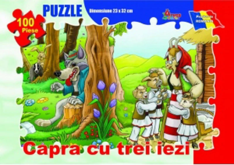 Puzzle 100 piese - Capra cu trei iezi