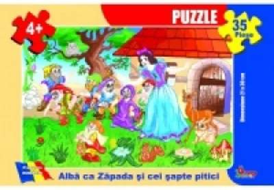 Puzzle 35 piese - Alba ca Zapada si cei sapte pitici