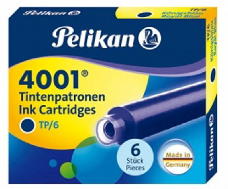 Patroane cerneala 4001, dimensiune standard, culoare albastru royal, set 6