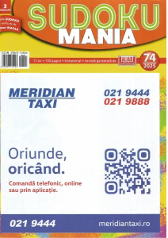 Sudoku mania. Numarul 74/2025