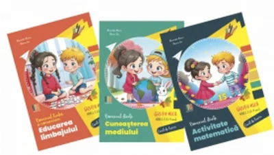 Set 3 Carti Gradinita nivel 3-4 ani: 1. Educarea limbajului; 2. Activitate matematica; 3. Cunoasterea mediului (editie 2025)