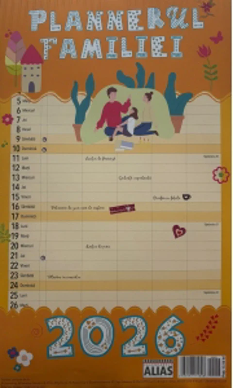 Calendar plannerul familiei 2026