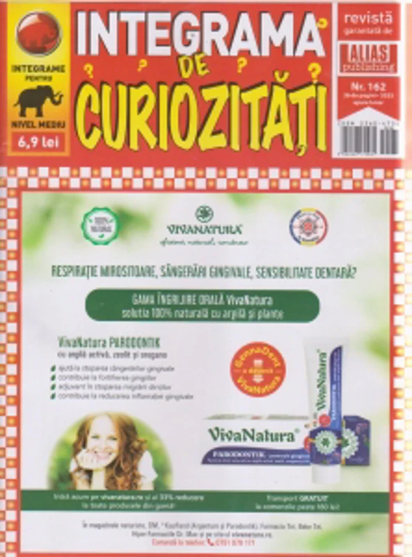 Integrama de curiozitati. Nr. 162/2025