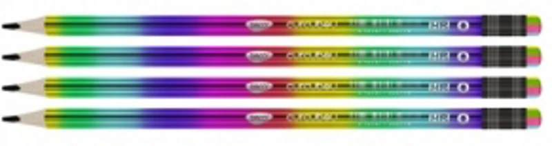 Creion negru cu radiera Curcubeu DACO CG108