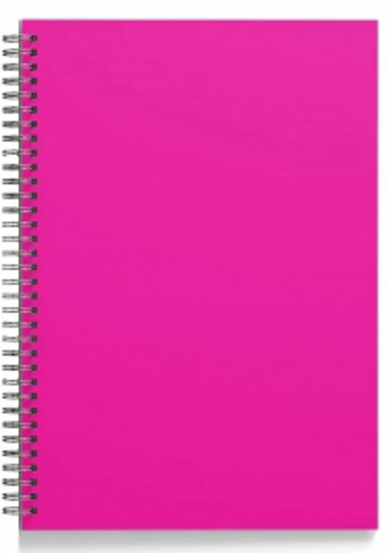 Caiet A5 cu spira, 60 file dictando, 60g/mp, PP 280 microni, magenta