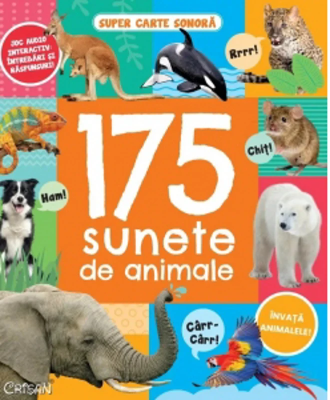 175 sunete de animale. Super carte sonora