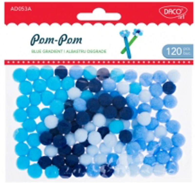 Accesorii craft Pom-pom albastru degrade DACO, AD053