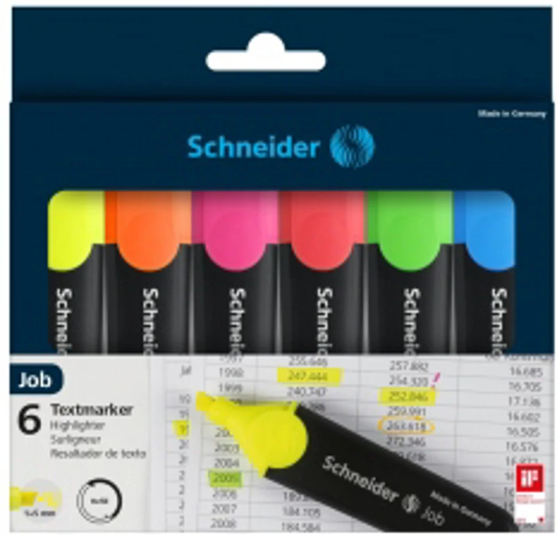 Set Textmarker Schneider Job 6 culori