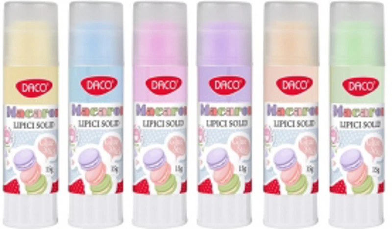 Lipici solid PVP Macaron DACO, LS015M (diverse culori)