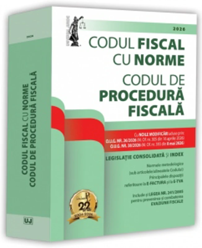Codul fiscal cu Norme si Codul de procedura fiscala: 2026 Editie tiparita pe hartie alba