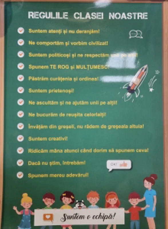 Plansa Regulile clasei