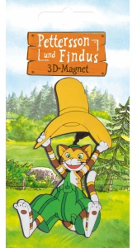 Magnet 3D Pettson si Findus: Findus cu palarie