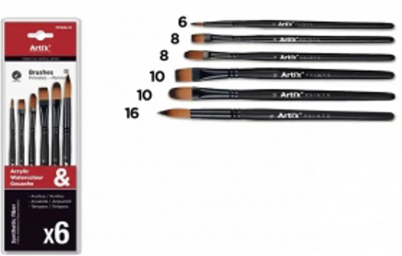 Set 6 pensule Main Paper, numarul 6, 8, 10, 16