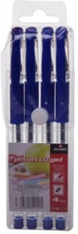 Set 4 pixuri cu gel, albastru
