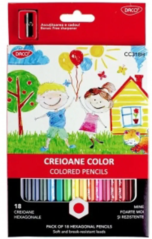 Creion color 18 culori Daco CC318