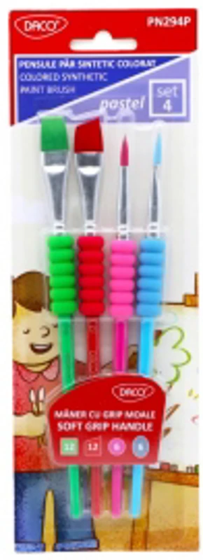 Set pensule pastel par sintetic DACO, PN294P (4 bucati)