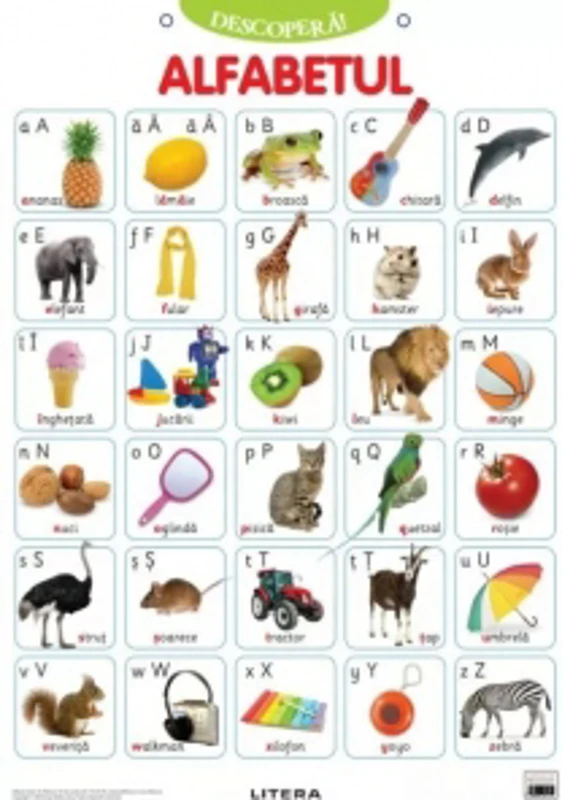 Descopera! Alfabetul limbii romane (planse educationale)