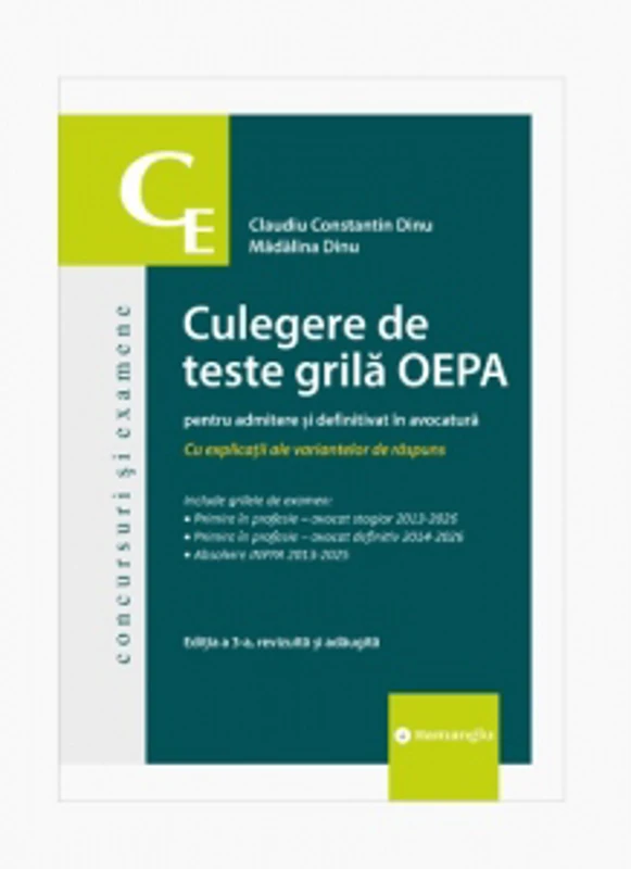 Culegere de teste grila OEPA pentru admitere si definitivat in avocatura. Editia a 3-a