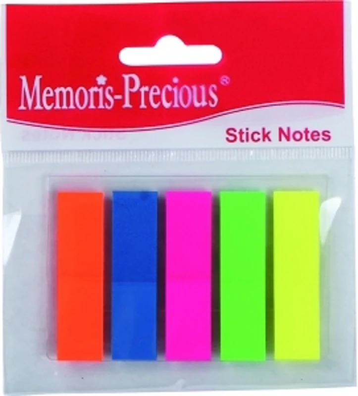 Index Memoris - Precious, autoadeziv, plastic, 12 x 45 mm, 5 culori/set, 25 file/culoare