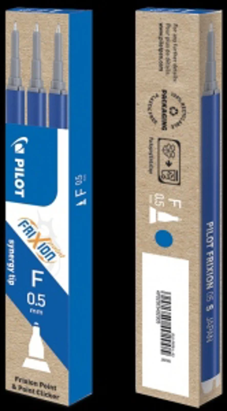 Rezerva roller Pilot Frixion Point, 0.5 mm, 3 bucati/set, albastru