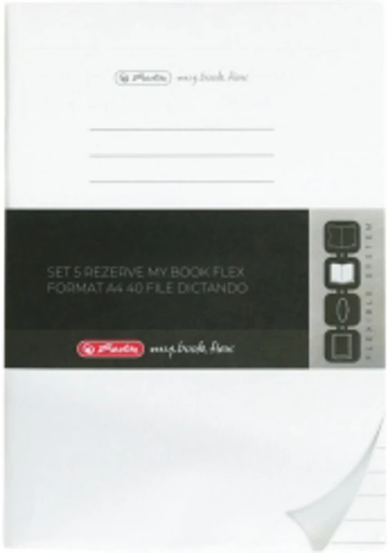 Rezerva My.Book Flex A4 40 file 80g/mp, Dictando, liniat pe ambele margini