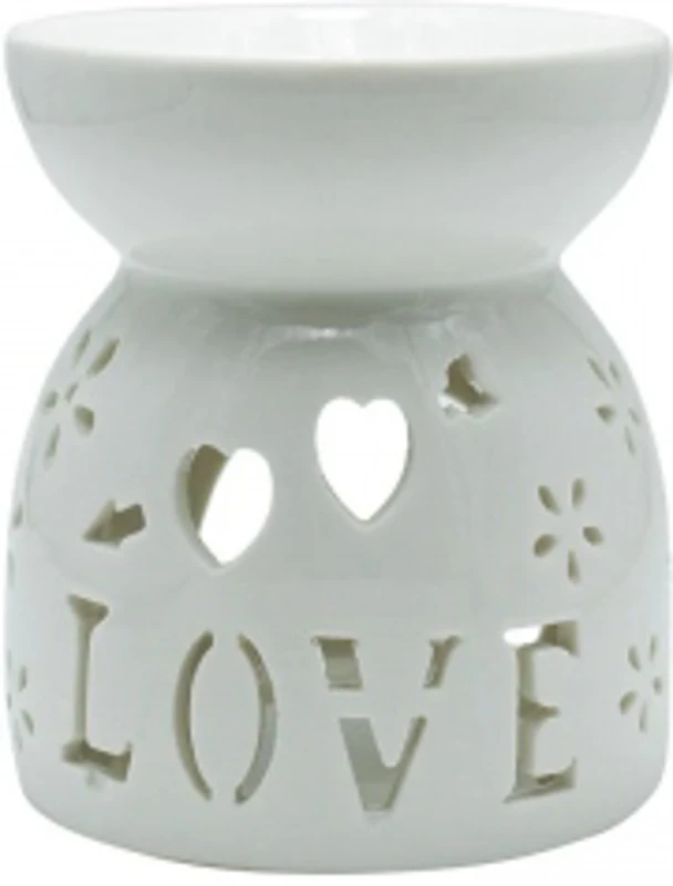 Aromatizor Ceramic Love Alb, Aroma Land, D7x9 cm