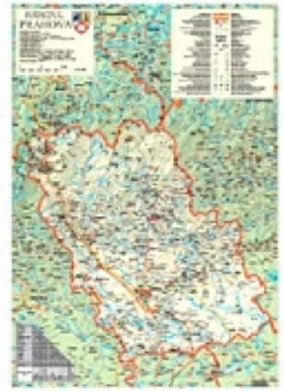 Harta Judetul Prahova - Dimensiune: 70 x 100 cm (sipci de lemn)