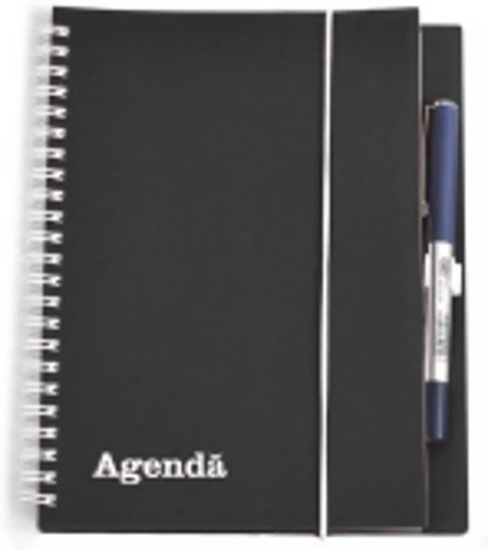 Agenda nedatata A5 spira cu roller, neagra