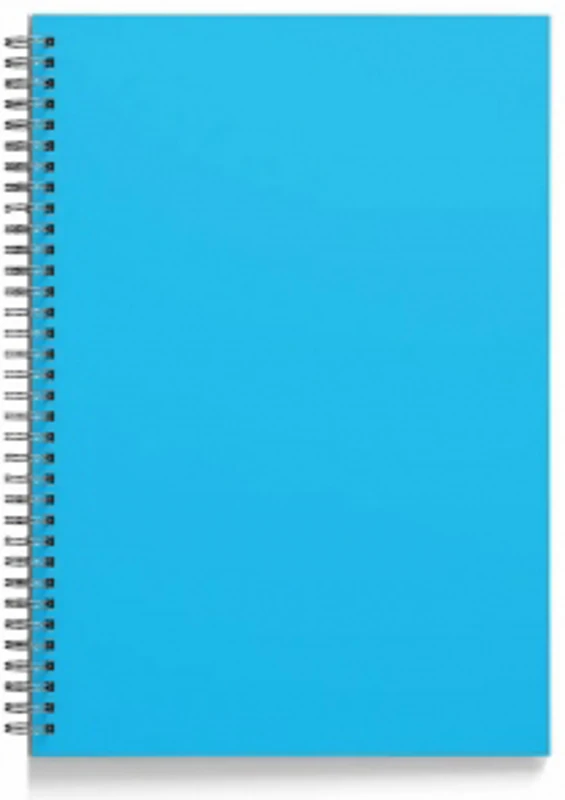 Caiet A5 cu spira, 60 file matematica, 60g/mp, PP 280 microni, albastru