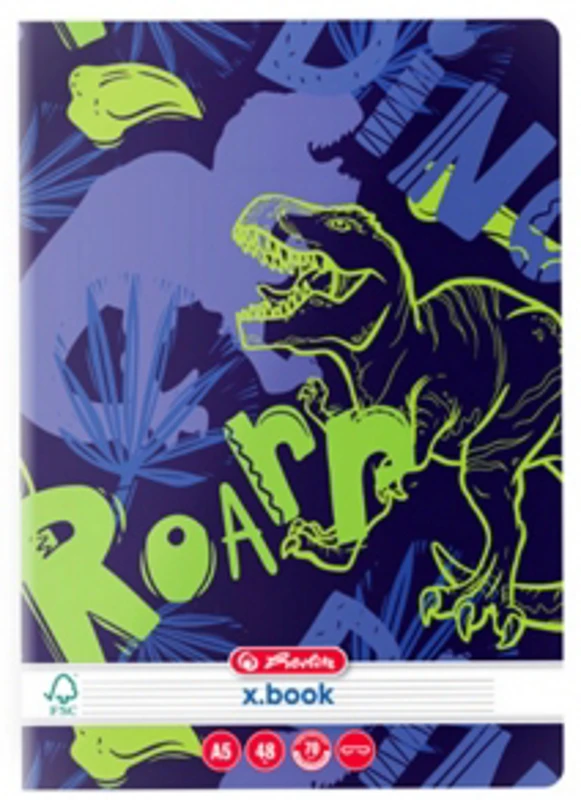 Caiet A5 48 file, dictando, motiv Dino Mania