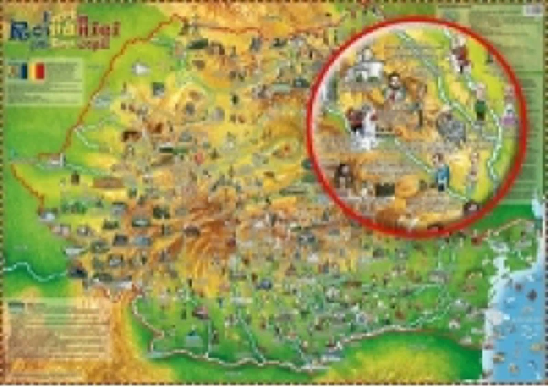 Harta Romaniei pentru copii (100 x 140 cm)