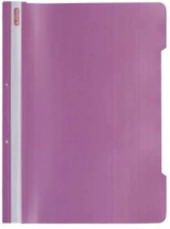 Dosar plastic cu sina si perforatii Herlitz, culoare roz, set 10