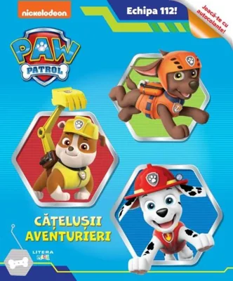 Patrula Cățelușilor. Echipa 112! Cățelușii aventurieri. Joacă-te cu autocolante