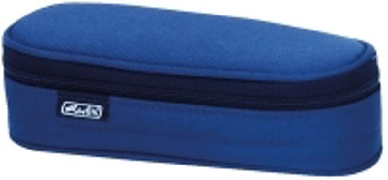 Penar tip etui oval, dimensiune 21,5 x 9 x 6 cm, culoare albastru