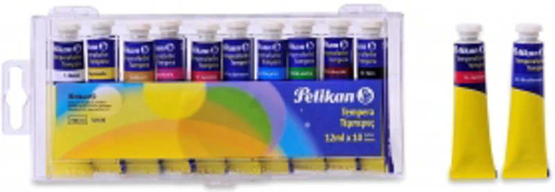 Acuarele tempera 740, 12 ml/culoare, set 10 culori