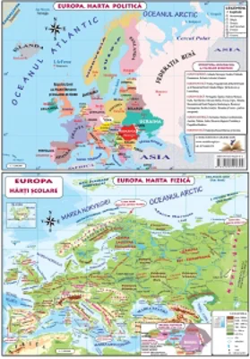 Harta fizica si politica a Europei, A4