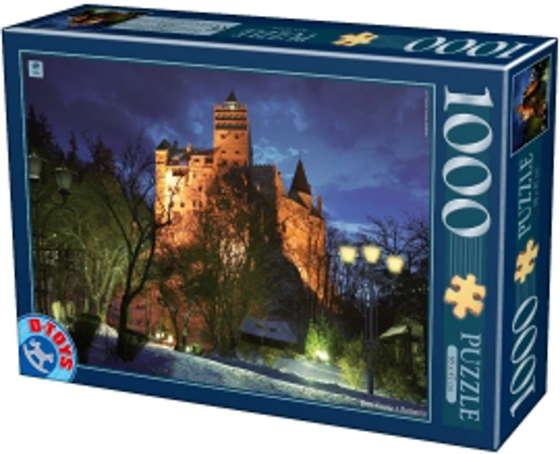 Puzzle 1000 piese Imagini din Romania - Castelul Bran noaptea