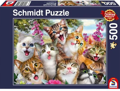 Puzzle 500 piese Schmidt: Selfie cu pisici