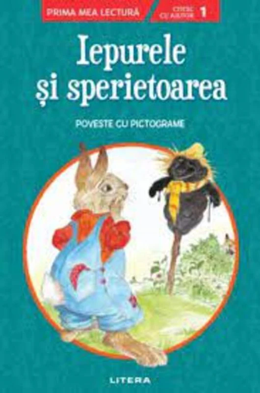 Iepurele și sperietoarea. Poveste cu pictograme. Citesc cu ajutor (Nivelul 1)