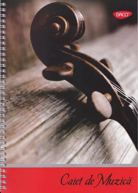Caiet Muzică A4 DACO, Spiralat, 24 File