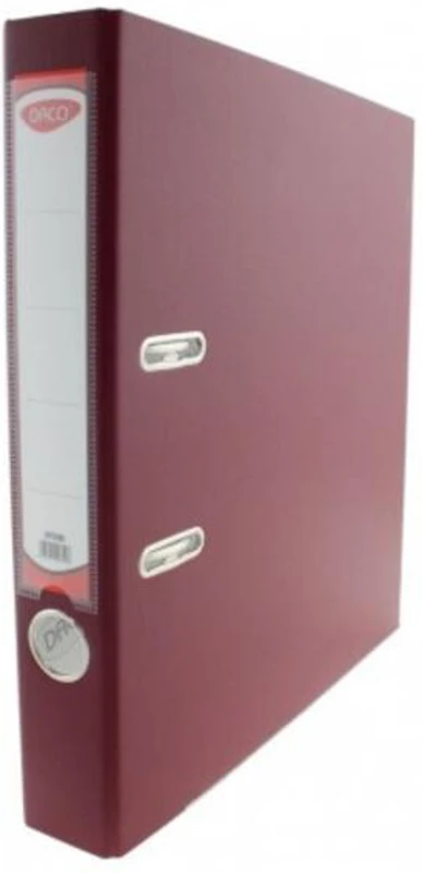 Biblioraft plastifiat 50 mm DACO, vișiniu - BP150BR