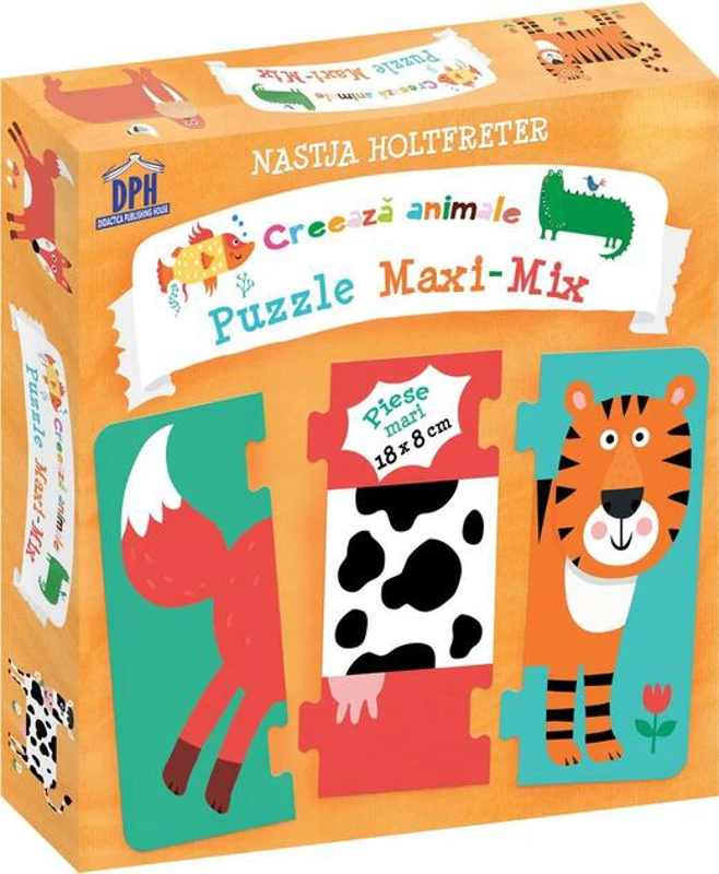 Creează animale. Puzzle Maxi-Mix