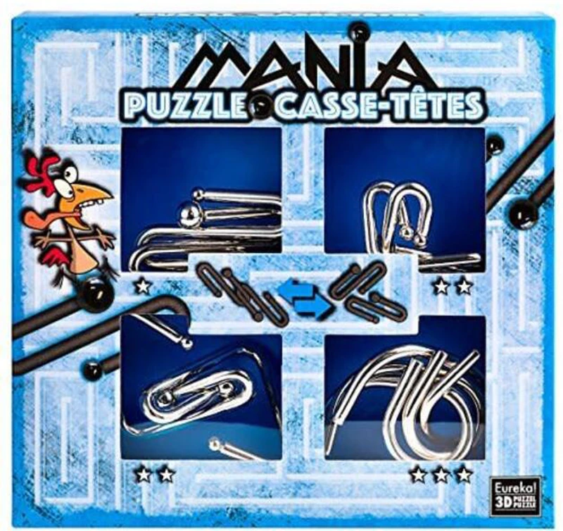 Set de 4 Puzzle-uri 3D - Mania Casse-Têtes - Blue