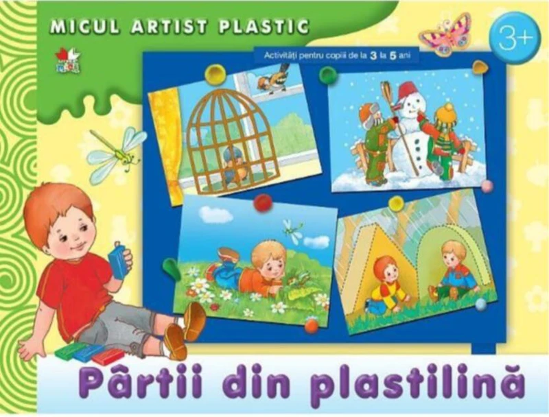 Pârtii din plastilină. Activități 3-4 ani. Micul artist plastic